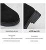2025 Autumn Women's Black Over-the-Knee Knight Boots with Thick Soles and Elastic Detail
