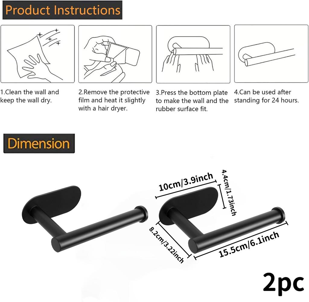 ASelf-Adhesive Paper Towel Holder for Kitchen Cabinet,Bathroom Tissue and Towel Holder,Plastic Wrap and Roll Paper Storage Rack