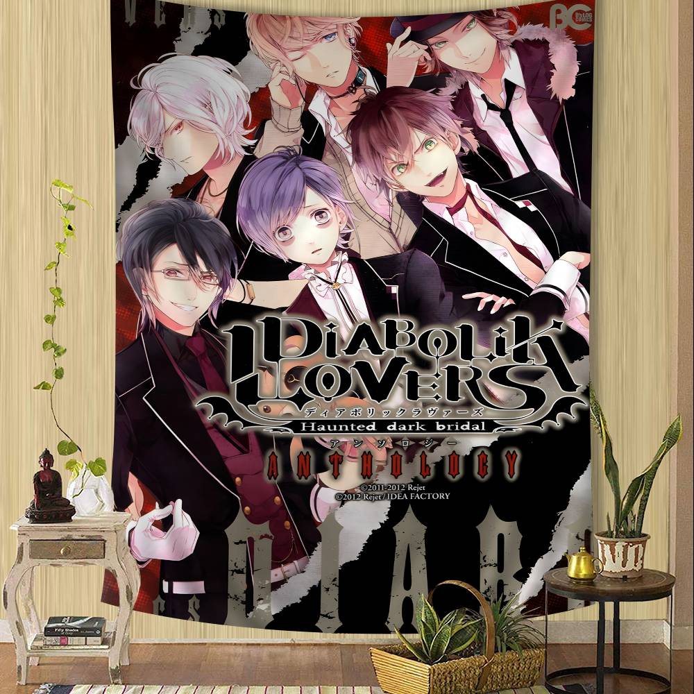 Video Game DDiabolik LLovers Colorful Tapestry Wall Hanging Hanging Tarot Hippie Wall Rugs Dorm Art Home Decor