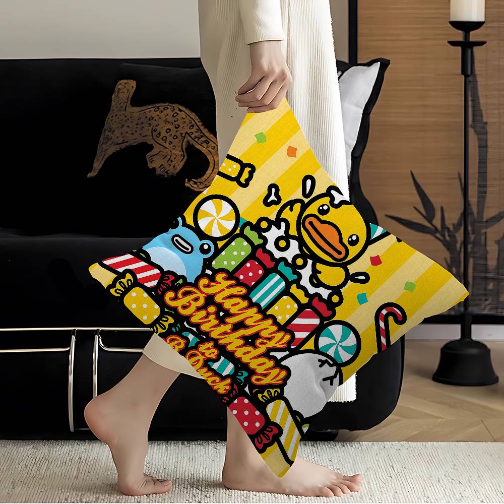 B-B Duck Anime Personalized Pillow Cover Kids Bedroom Wild Party Decor Pillowcase Kid Birthday Shower Gift