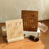 72 Holes Detachable Earring Holder Wood Earring Stand With Base Earring Hanger Board Stud Earring Organizer Jewelry Rack Display