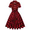 Hepburn-Inspired Floral Tie-Waist Dress with Lapel and Belt