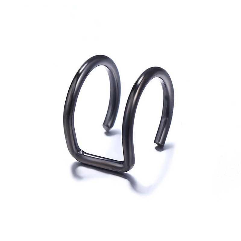 Korean Design Stainless Steel Clip Earrings No Piercing Gold Color Ear Bone Clips Simple Shiny Ear Cuffs for Women Jewelry