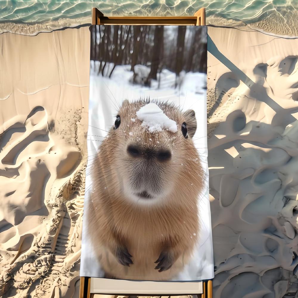 Süßes Capybara Handtuch Strandtuch Reise Leicht Hautfreundlich für Pool Strand Camping Kreuzfahrt Sommer