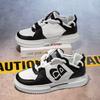 Men's Korean Trendy Versatile Breathable Casual Height-increasing Platform White Skate Sneakers for Students