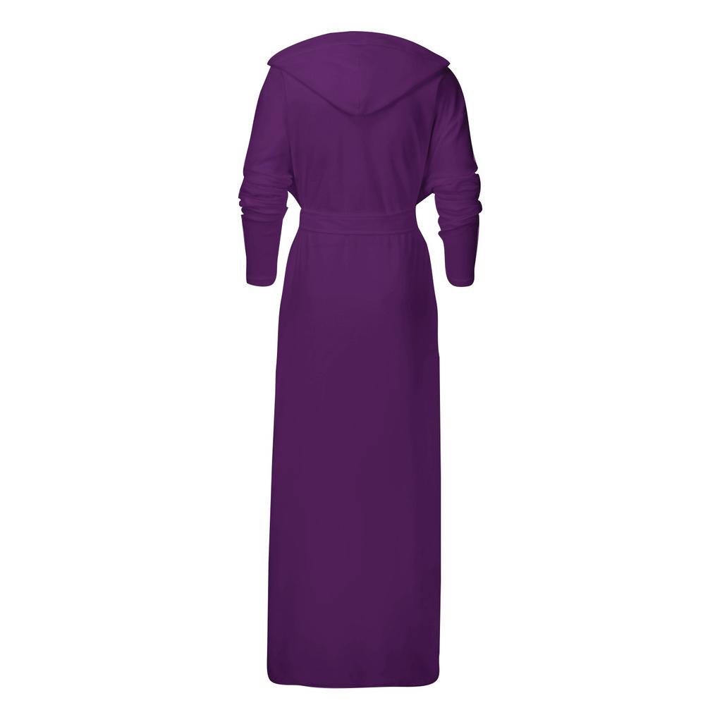 Men's Winter Plush Lengthened Shawl Bathrobe Home Clothes Long Sleeved Robe Coat