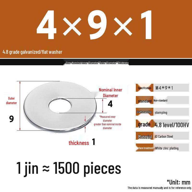 Galvanized Extra Large Thickened Metal Flat Washer (M6-M16)