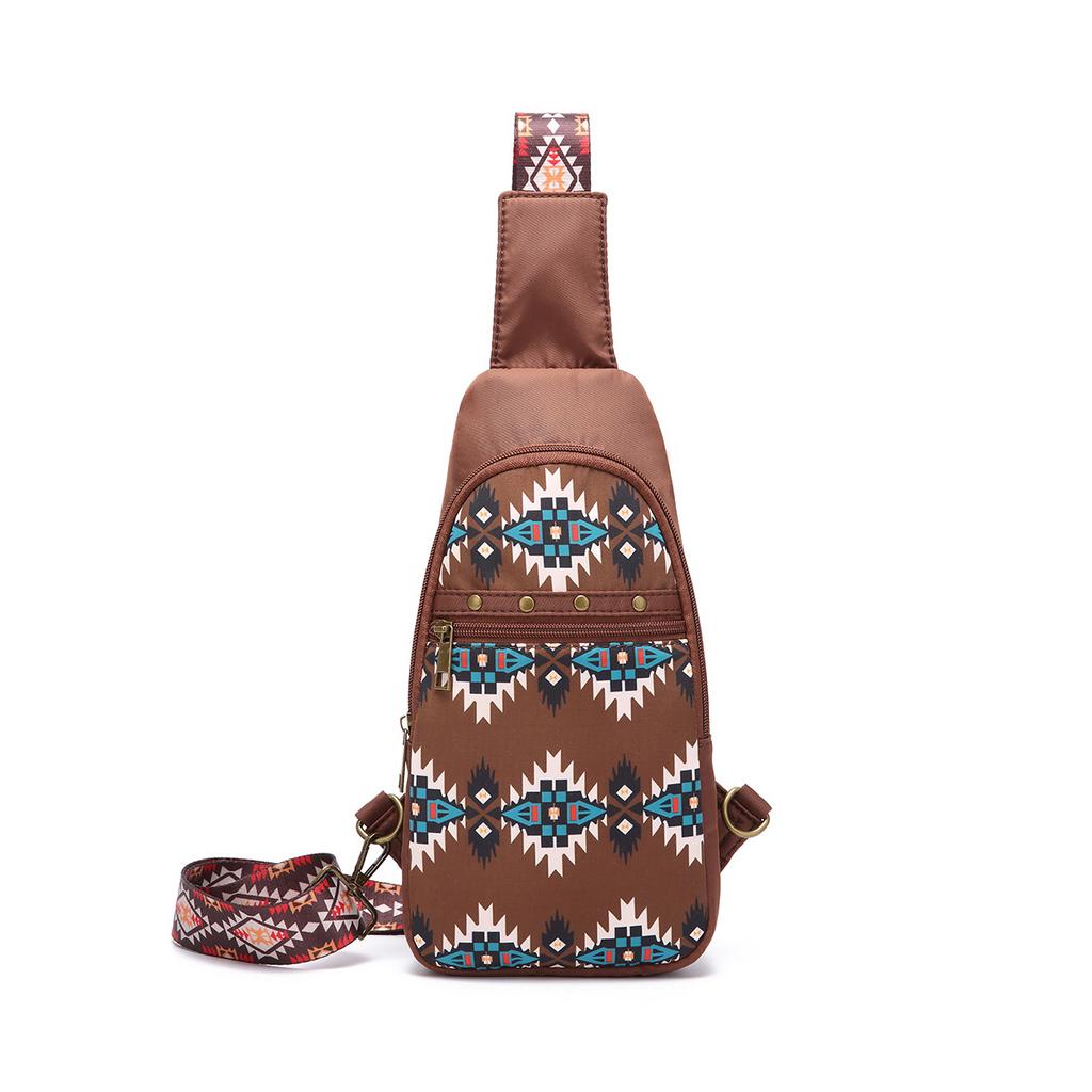 European and American Amazon Independent Station TK Aztec Bohemian Style Chest Bag Cross Shoulder Single Shoulder Women's Bag