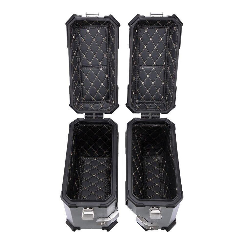 1 Pair 35L Motorcycle Side Storage Box Aluminum Alloy Luggage Case Quick Release Motorbike Side