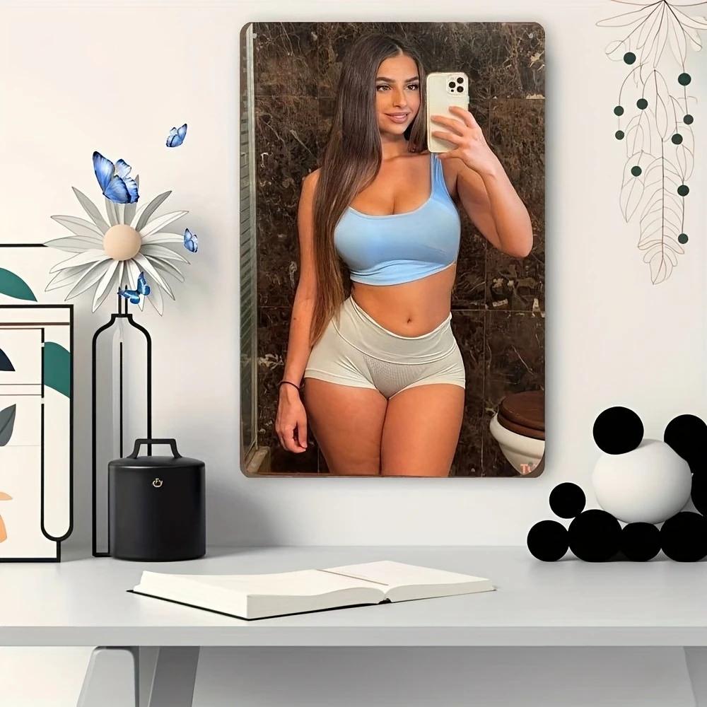 Vintage Aluminum Wall Art Decor - Retro Metal Painting with Textured Surface, Easy to Hang No Power Needed, Perfect Holiday G