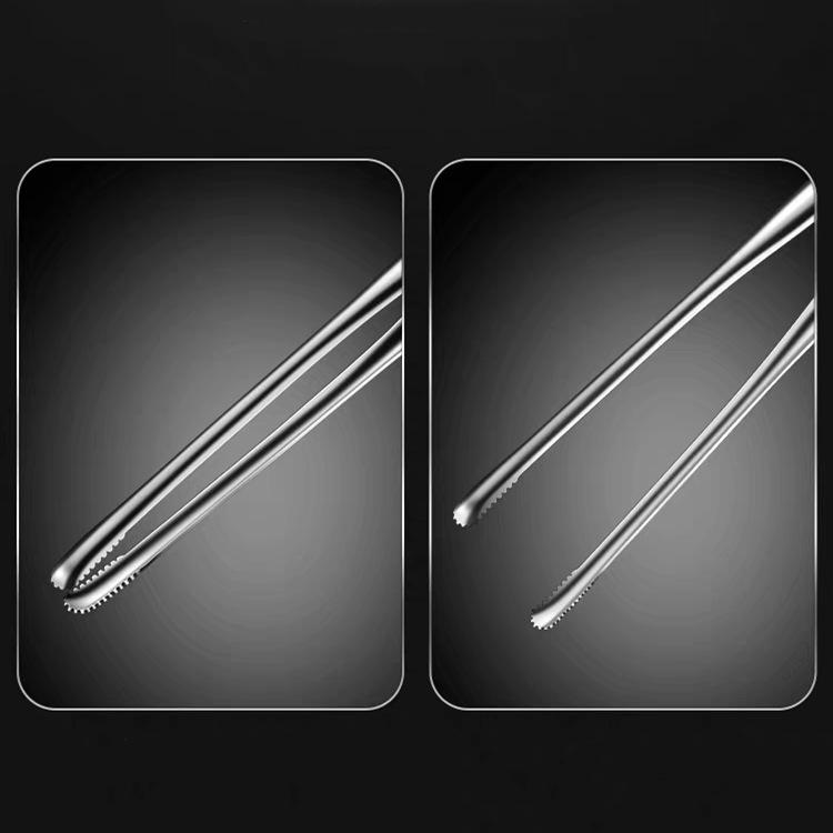 Korean & Japanese Style 304 Stainless Steel Chopstick & Steak Tongs with Teeth