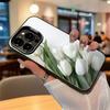 White Tulip Bouquet Phone Case Suitable for iPhone 17 16 15 14 13 12 11 Pro/Max/Plus Anti Drop and Shockproof Back Cover
