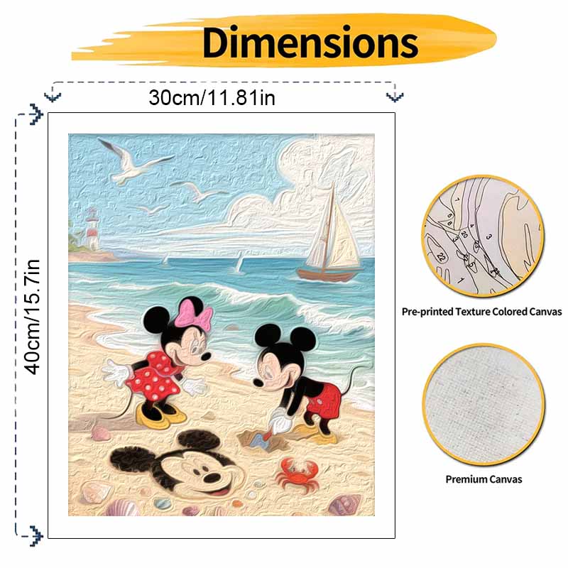 Disney Beach Seaside Digital Oil Painting Art Painting Handmade Diy Home Decorations