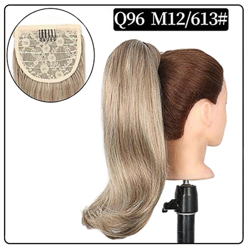 MERISIHAIR Women Natural Ponytail 18 Inch Synthetic Elastic Wrap-around Wig Clip Multi-color Ponytail Synthetic Fiber Hairpiece Daily Use