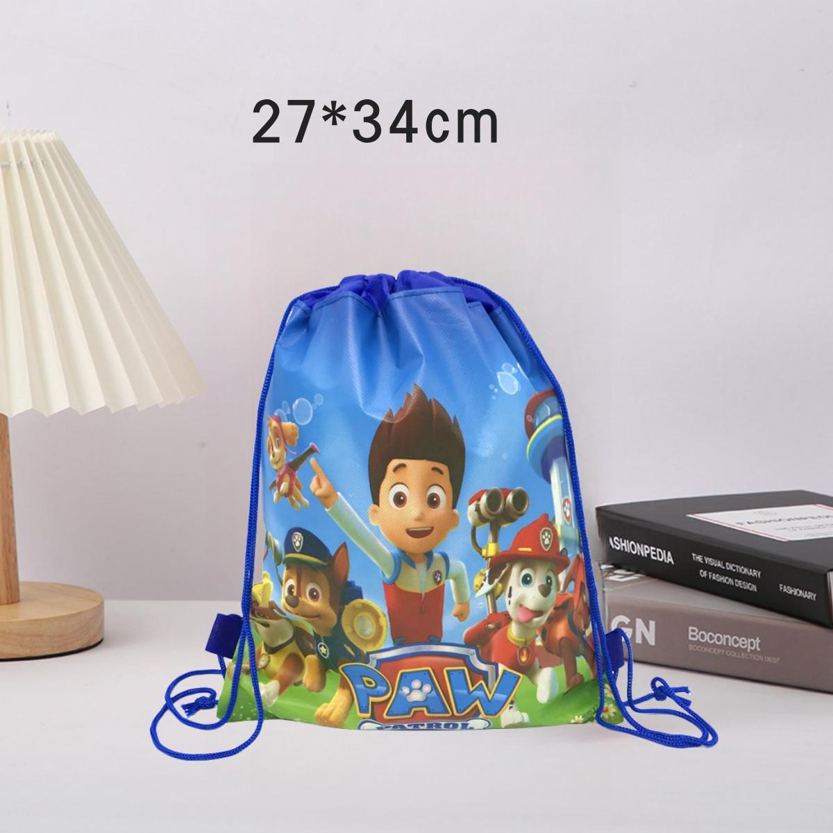 Paw Patrol Cadeautas Non-woven Paw Hond Trekkoord Tas Bundel Zak Opberg Doek Boodschappentas Rugzak Kind Jongens Feestartikelen 1pcs gray