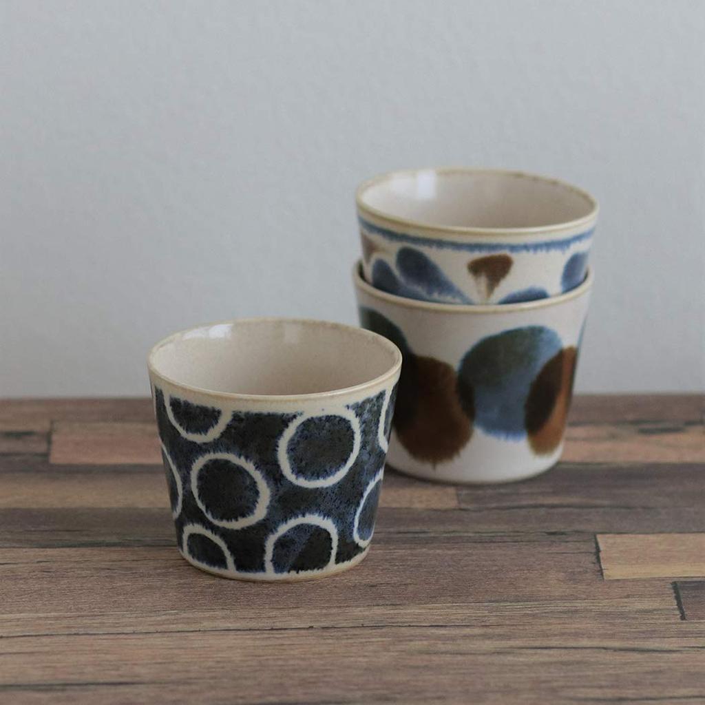 Awasaka Soba Choko 8cm Diameter X 7cm Microwave and Dishwasher Made In "Brush Blue" 100-round (Soba Cup), Approx. Height, Safe, Japan, MN-922