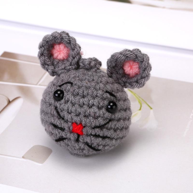 In Stock Sad Hamster Meme Plush Keychain Ornament Handmade Doll