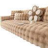 New Style Thickened Living Room Sofa Cushion Non-slip Sofa Cover Cloth French High-grade Rabbit Plush Sofa Cushion Winter