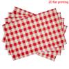 Red White Gingham Checkered Placemats Set of 4 Heat?Resistant Washable Table Mats Classic Plaid Anti?Slip Dining Table Decor