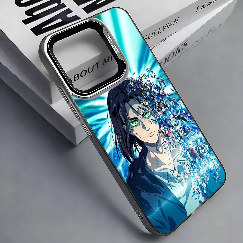 

Чехол для телефона E-Eren Yeager A-Attack On T-Titans Для iPhone 17, 16, 15, 14, 13, 12, 11 Plus, Pro Max, Цветной Серебристый Funda Чехол iPhone15plus