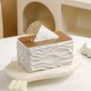 Tissue Box with Wood Grain Lid Storage Container Facial Tissues Napkins Paper Towel Holder for Home  Bedroom Office Storage Gift