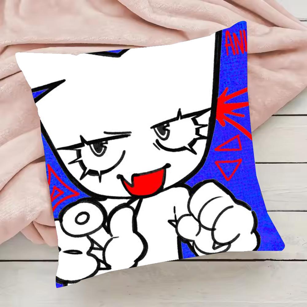Boykisser Silly Cat Cute Pillow Case Pillowcase Anti-dustmite Pillow Invisible zipper silky short plush Sofa cushion cover