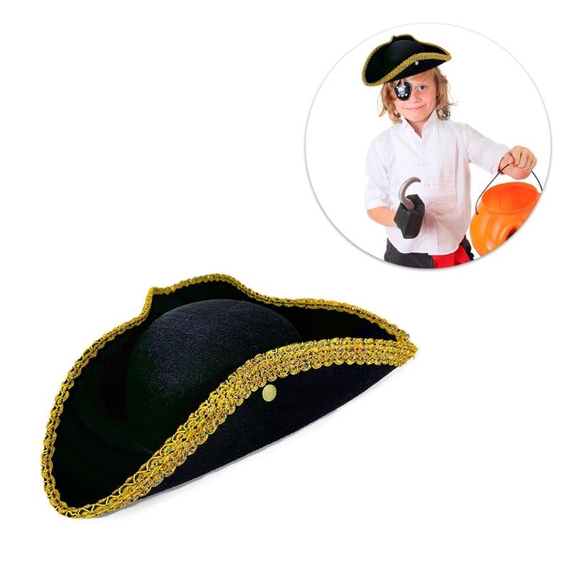 Colorful Rhinestones Pirate Hat Adjustable Unisex Caribbeans Hat Festival Hat for Adults and Teens