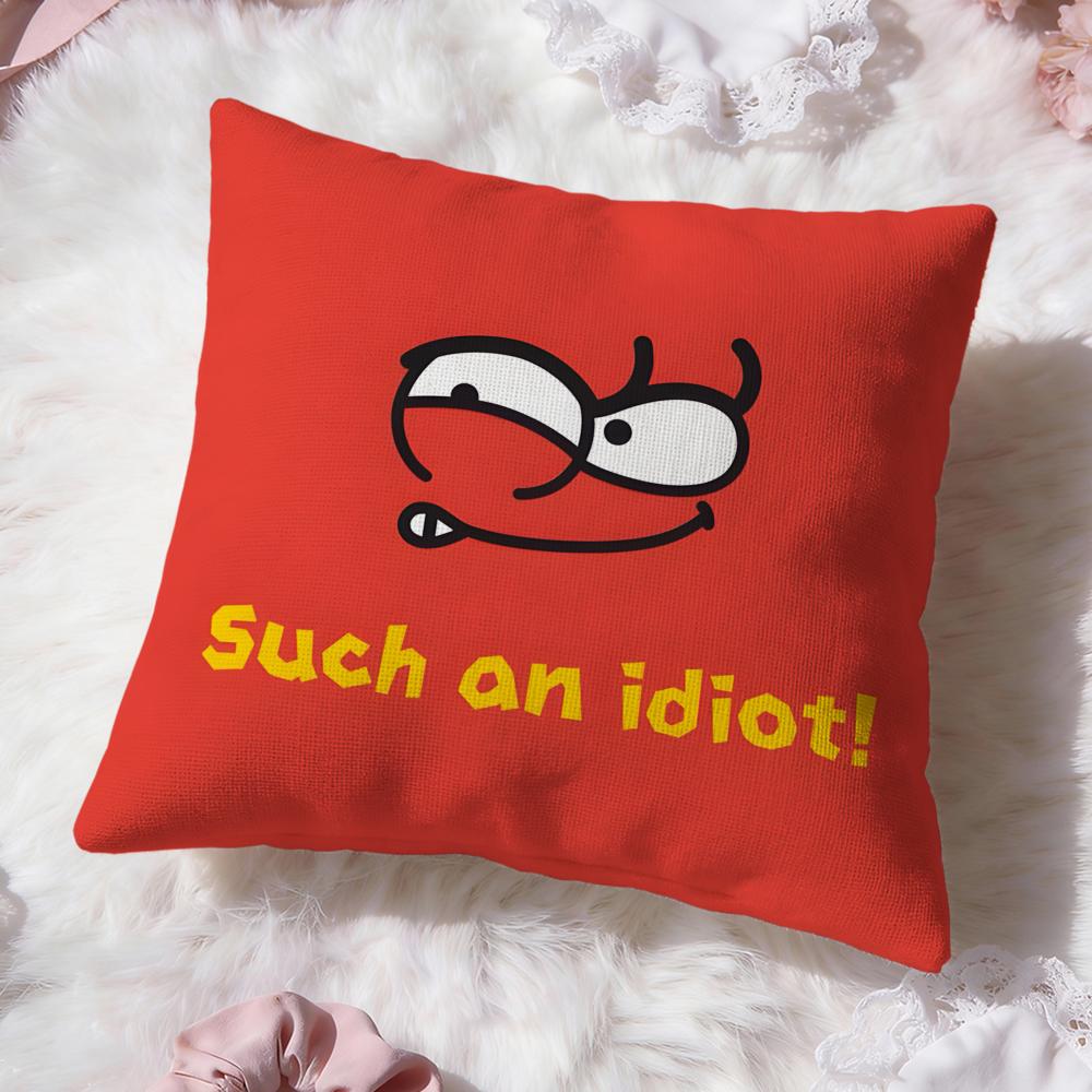 Cute L-LarvaS Cushion Cover Premium Comfort Reversible Pillow Cove -Two in One Design for Any Room & Car Interior