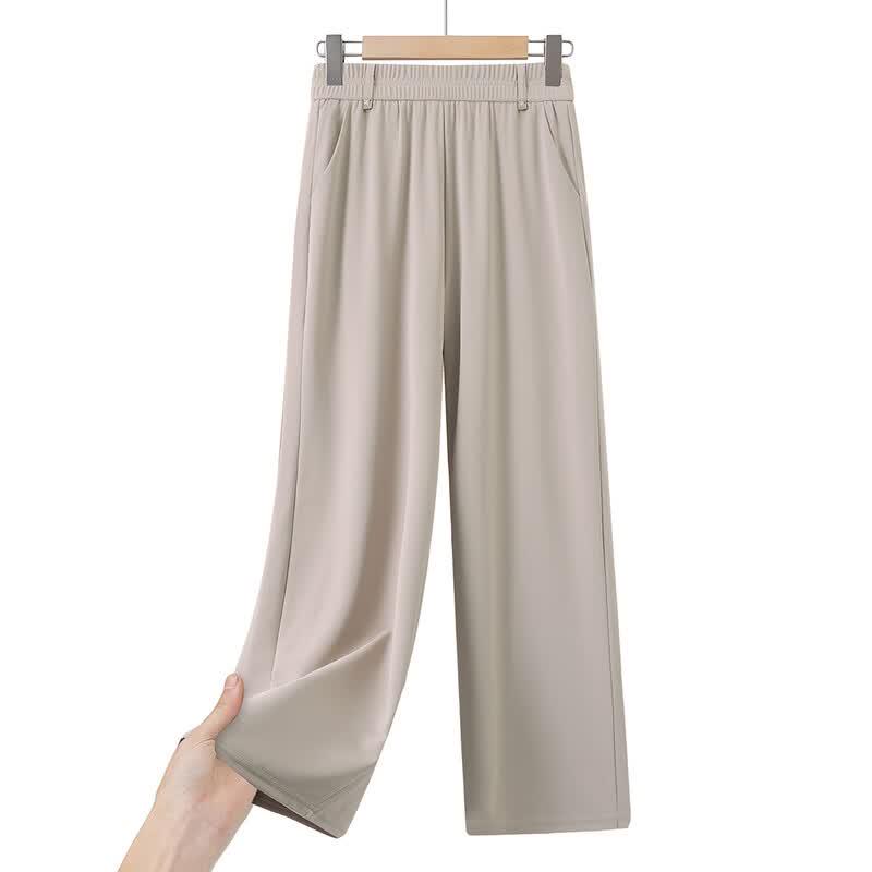 Bao Lian Duo Women's Summer Elastic Waist Wide-Leg Pants