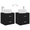 Bathroom Furniture Set 3 Pcs Black 49.5 X 44.5 X 66 Cm