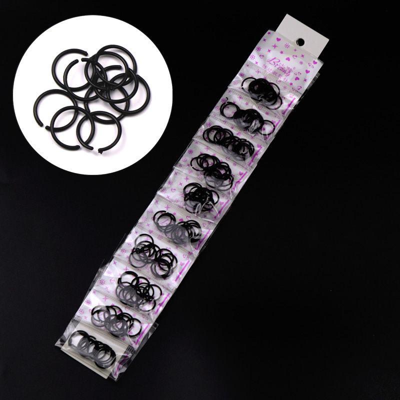 Sterile Plastic Ring Stud Earrings - Round White & Black