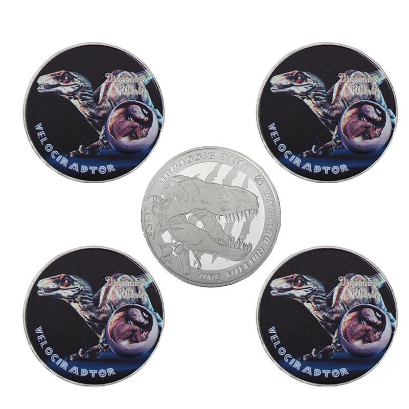 Monete Metalliche Commemorative Collezione Dinosauri, Intorno, Gioca con Medaglie Commemorative, Monete Attrazione Turistica