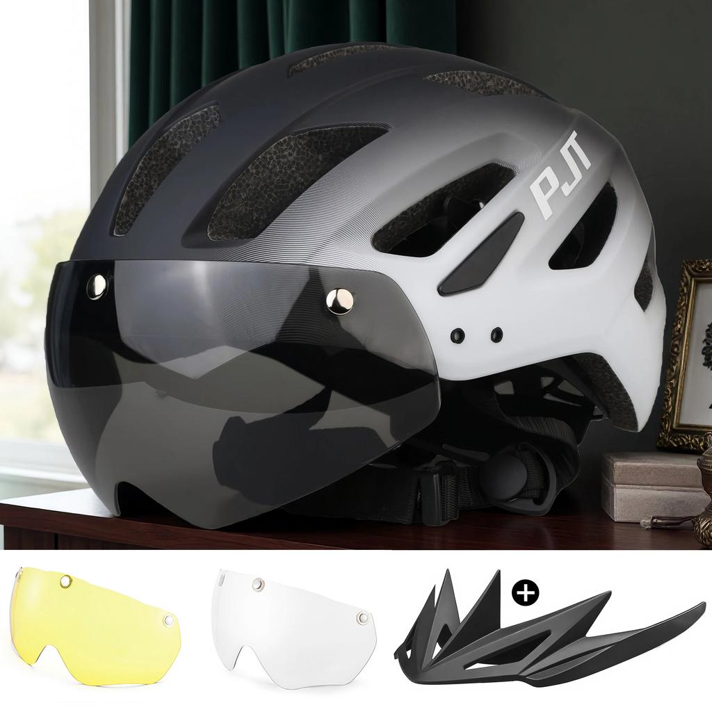 Pjt New Cycling Helmet Light Road Mtb Mountain Bike Bicycle Goggles / Sun Visor Helmet L For Men Women Sun Visor Bicycle Helmet