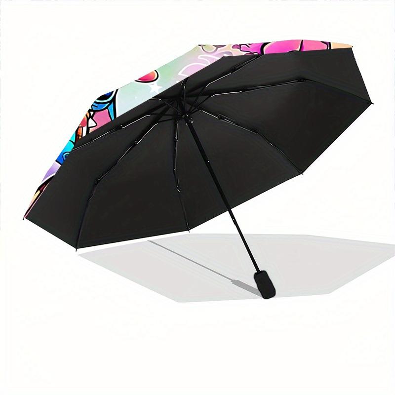 1pc Stitch Character 8-Rib Automatic Folding Umbrella, Portable & Foldable, All-Season Portable Umbrella for Women & Men yy250731150