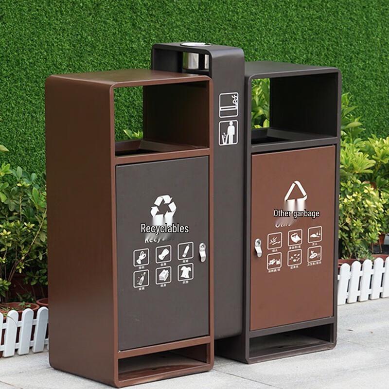 Outdoor Commercial Stainless Steel Waste Bin