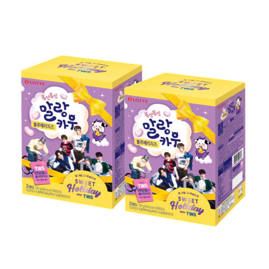 LOTTE Wellfood TWS X Malang Cow Blueberry Cheese Soft Candy 126g