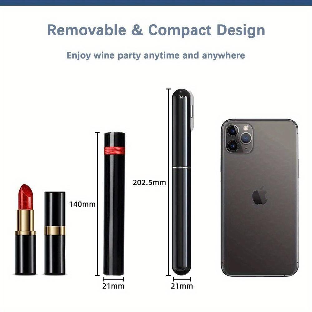 Weinflaschenöffner mit Luftpumpe, tragbarer Weinkorkenzieher, Edelstahlstift, Luftdruck-Weinkorkenzieher für Zuhause, Party, Weinwerkzeuge