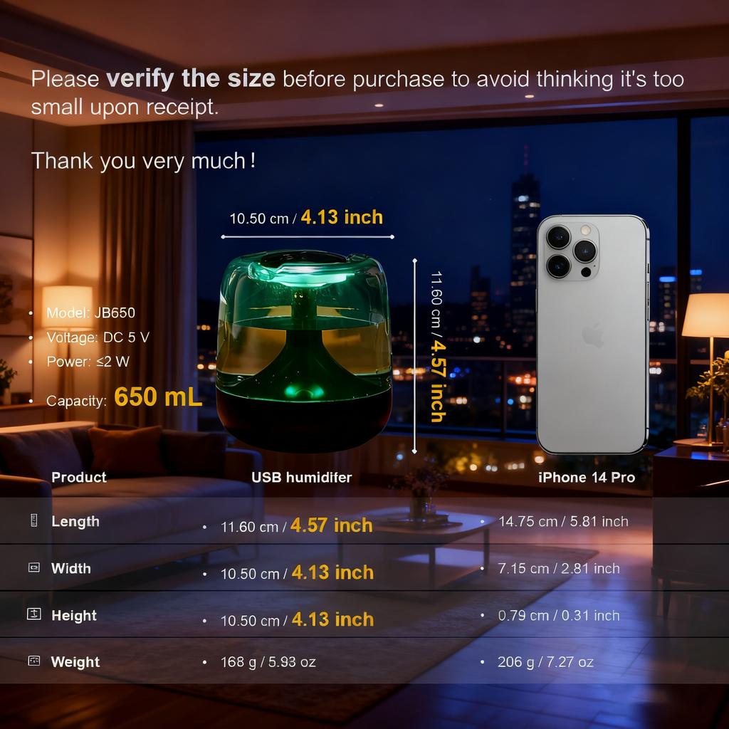 Mini humidifier Small silent big spray aromatherapy machine for bedroom USB office desktop air humidifier