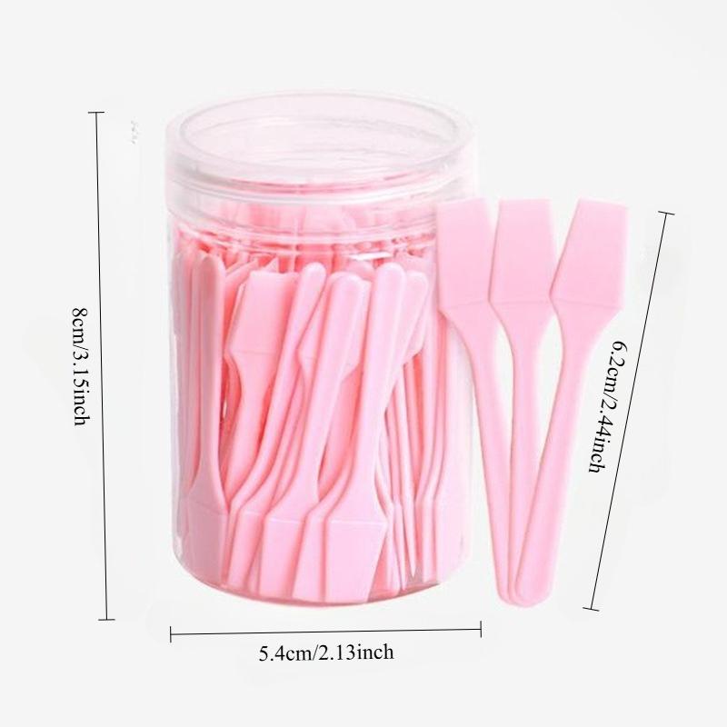 100 Pieces/box Cosmetic Spatulas Scoop Face Cream Mask Mud Mixing Plastic Spoon Beauty DIY Tools Eyes Facial Makeup Applicator