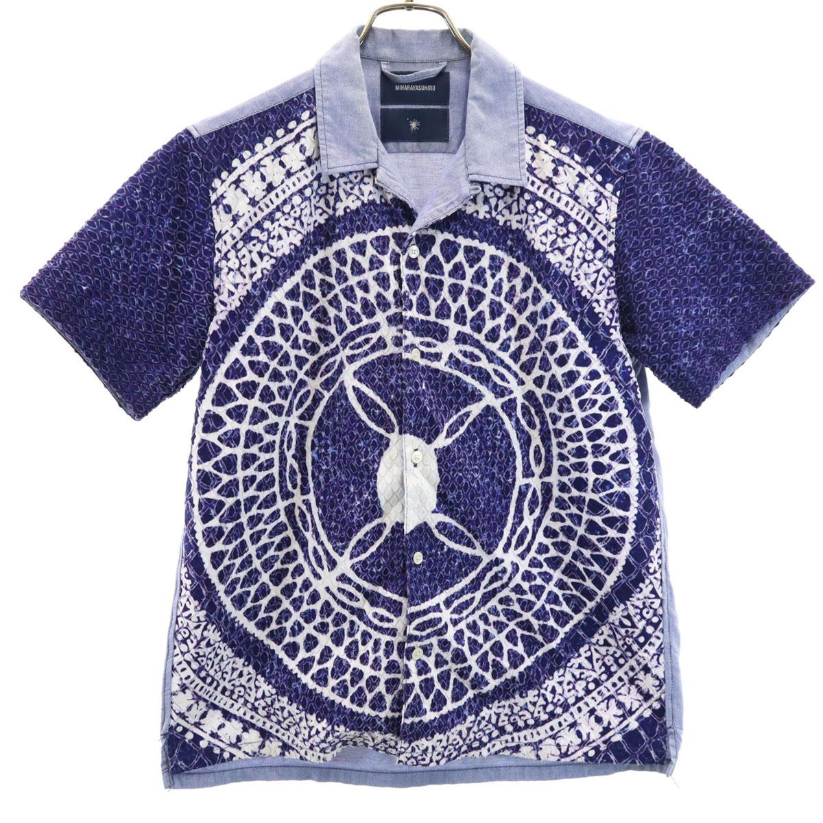 

MIHARA YASUHIRO made in Japan Short sleeve Pattern change Open collar shirt Men s Used