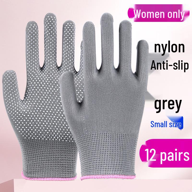 Breathable Non-Slip Nylon Summer Work Gloves - Unisex, Wear-Resistant, Sunscreen