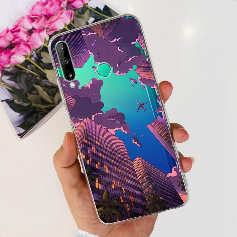 For Huawei Y7p 2020 Case Honor 9C Silicone Cover Fashion Butterfly Clear TPU Fundas For Huawei P40 Lite E ART-L28 ART-L29 Bumper