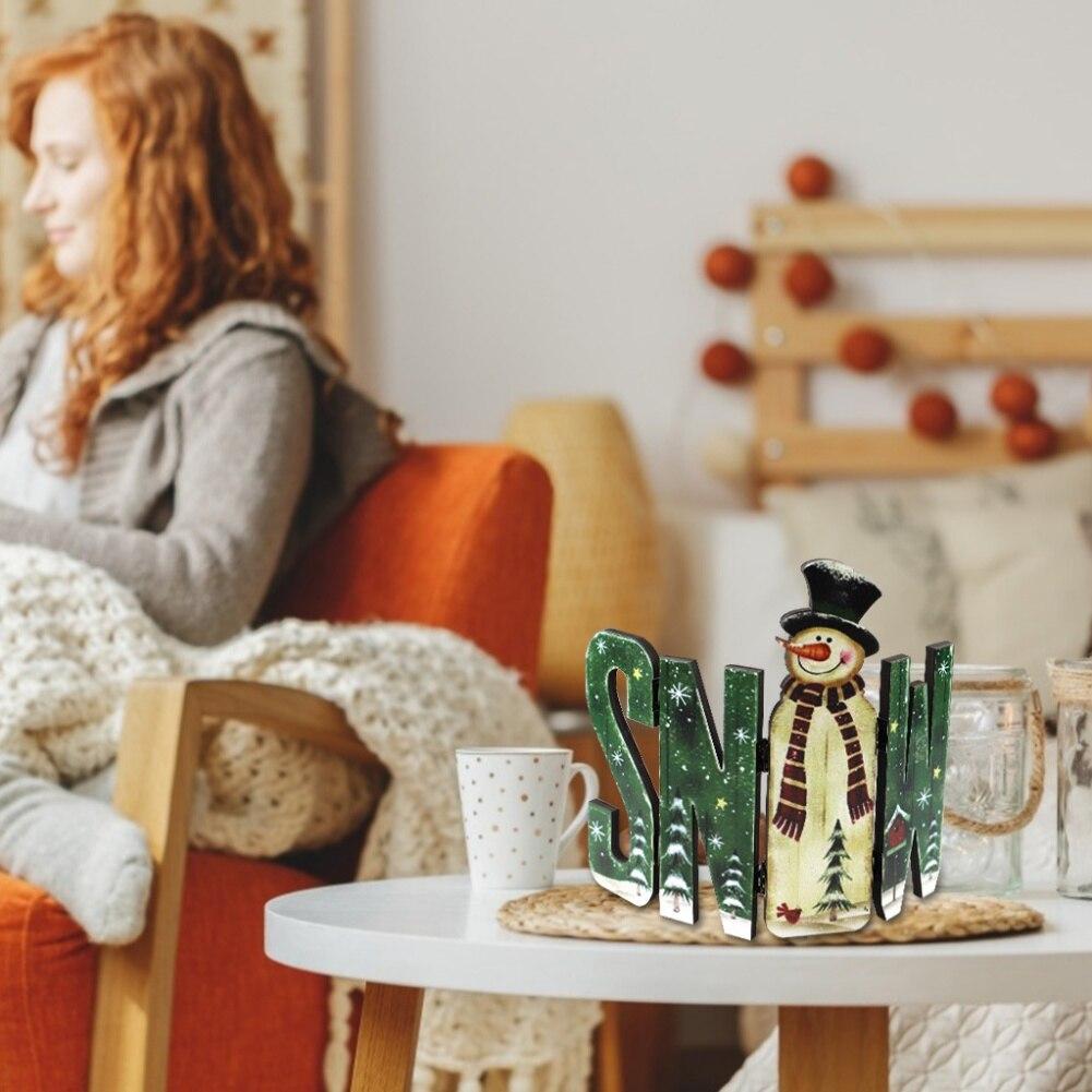 Christmas Table Sign Wooden Exquisite for Holiday for Dinner Party