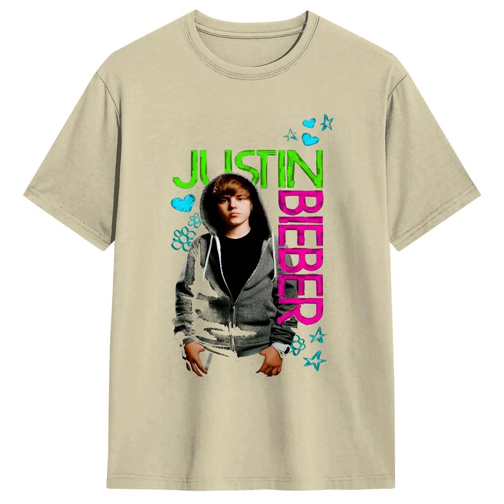 JJustins BBiebers T Shirt Summer Cotton T Shirts For Couple Custom Logo Tshirt Short Sleeve Y2K Fun Clothes