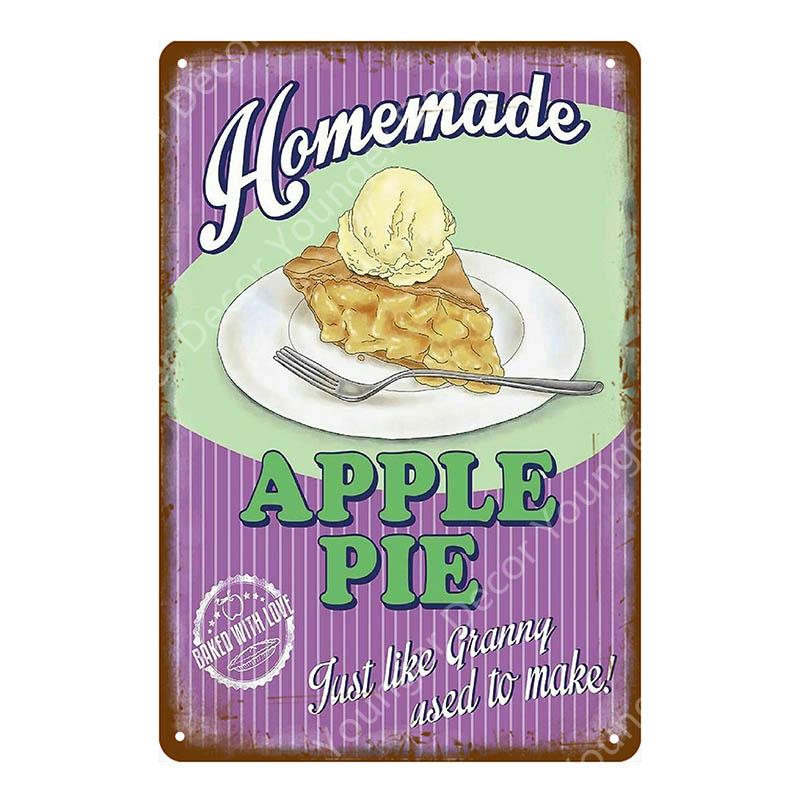 Food Bread Decor Ice Cream Milk Strawberries Pickles Waffles Ploughmans Metal Tin Signs Vintage Poster Wall Art Plaque YI-010