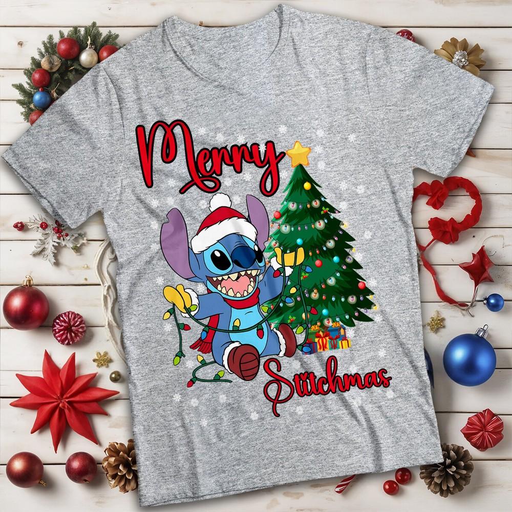 Stitchmas Christmas Tshirt Funny Unisexs And Unisexs Tee Mc