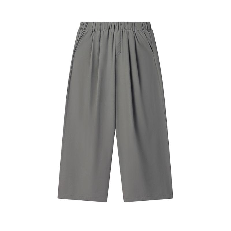 FILA Milano Series Comfortable Loose Simple Versatile Casual Pants Men bottoms Dark-Gray F11M625814FDY L