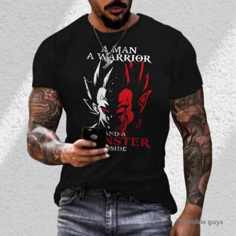 2026 Summer Unisex Fashion Anime Dragon Ball T-shirt Goku Kakarot Vegeta Super Saiyan Oversized