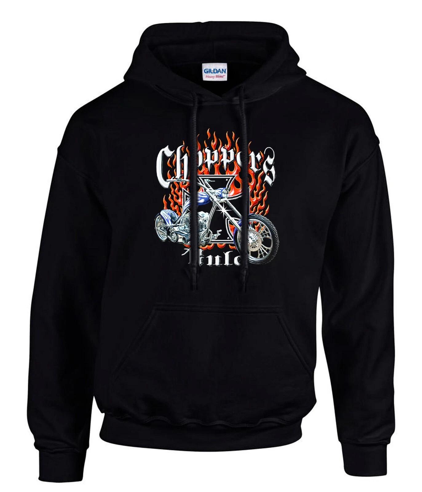 Biker Custom Choppers Motorrad Schwarz Hoodies Kapuzenpullover -3331-SW XL