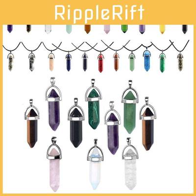 Beautiful Natural Crystal Stone Necklace With Unique Hexagonal Pendant For Healing